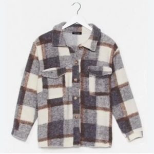 Plaid Oversized Shirt-Jacket